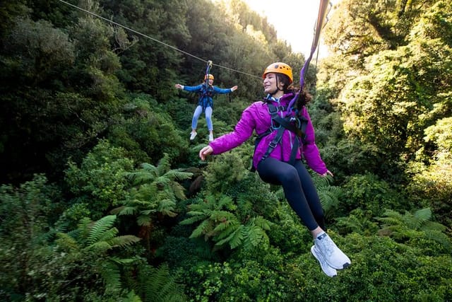 Race your friends down the tandem zipline 